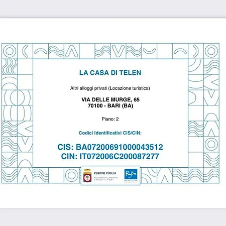 Apartment La Casa Di Telen Zona Policlinico Oncologico E De Grecis Bari